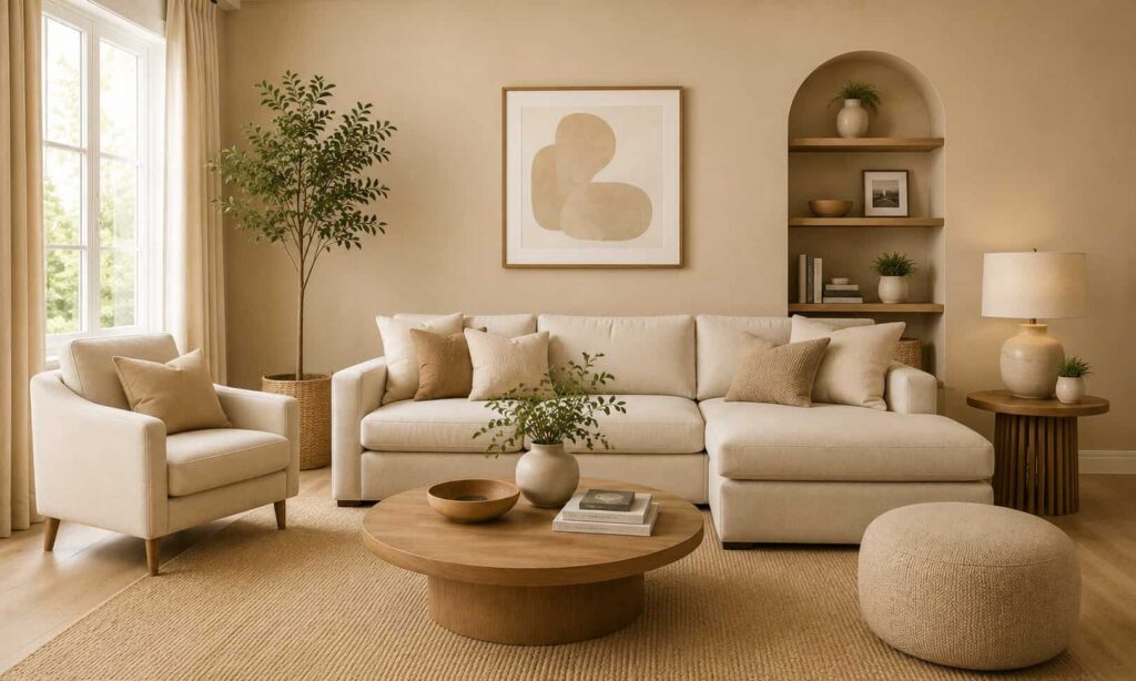 Best Colors For Living Room to Transform Your Space 1 Beige Colour for Living Room