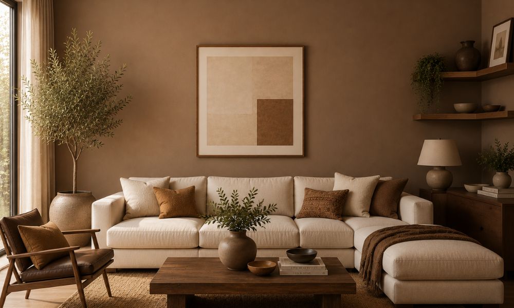 Best Colors For Living Room to Transform Your Space 9 Living Room Warm Brown Tones