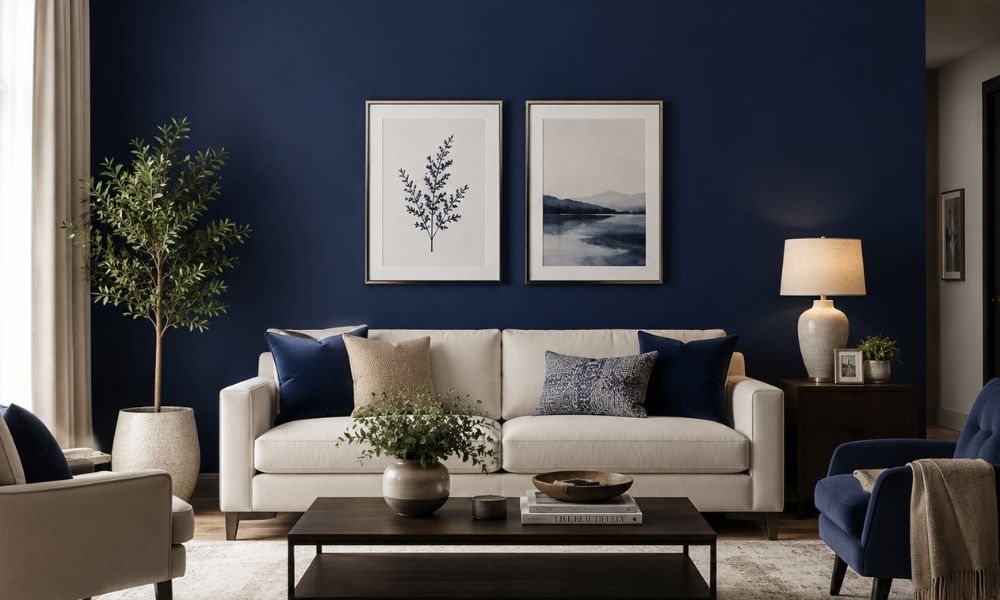 Best Colors For Living Room to Transform Your Space 12 Navy Blue Colour