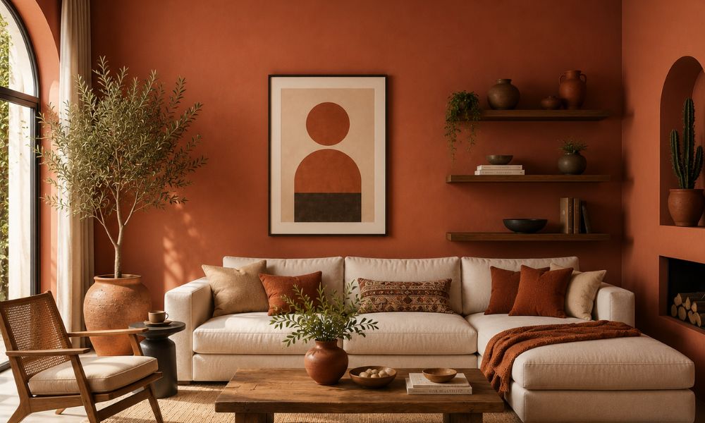 Best Colors For Living Room to Transform Your Space 7 Terracotta Colour for living room