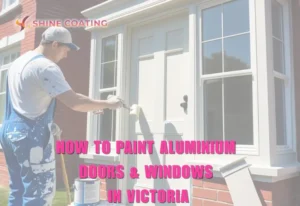 ter using a roller to apply paint to aluminium doors and windows, illustrating how to paint aluminium doors & windows in Victoria.